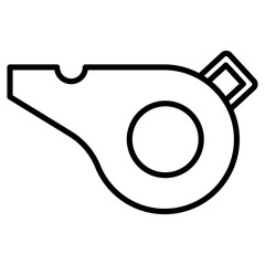 whistle icon flat thin outline art logo