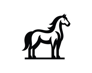 Stylized stallion vector illustration for equestrian branding