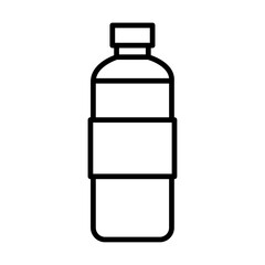 water bottle icon flat thin outline art logo