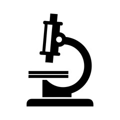Clean Minimalist Microscope Icon for Laboratory and Medical Research Vector Design