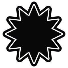 Minimalist Badge Icon, Star Vector for Logo and Labels