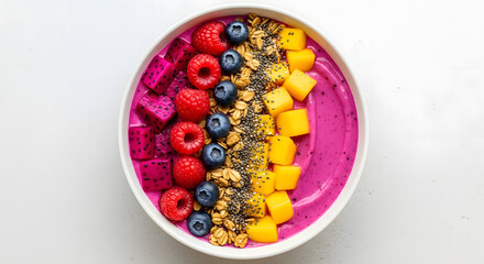  Vibrant Dragon Fruit Smoothie Bowl with Fresh Fruit