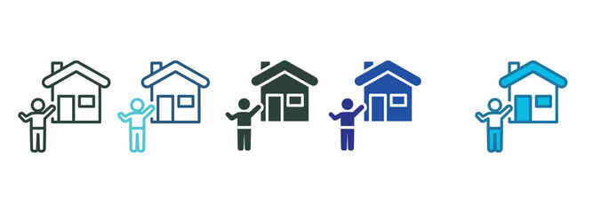 Homeowner Icon Set Multiple Style Of