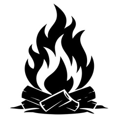 vector illustration of a fire