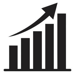 business graph on white background