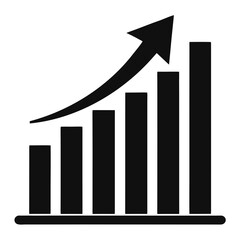 business graph with arrow