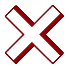 Fototapeta premium red cross mark