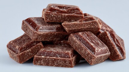 A Delicious Pile of Dark Chocolate Pieces