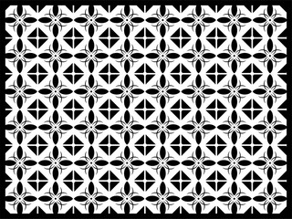 Black and white geometric seamless pattern, abstract background, vector, illustration.