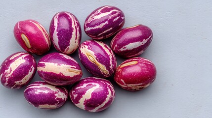Vibrant Purple and White Beans