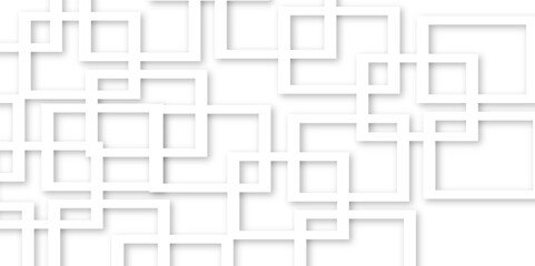 Abstract illustration of randomly arranged gray rectangle frames with soft shadows, Modern banner square geometric shapes creative abstract design. 