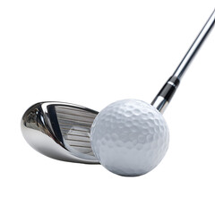 Golf club and ball ready for a swing