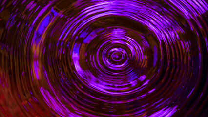 Defocus purple color water ripple surface clear calm texture background with splashing bubbles water drop.