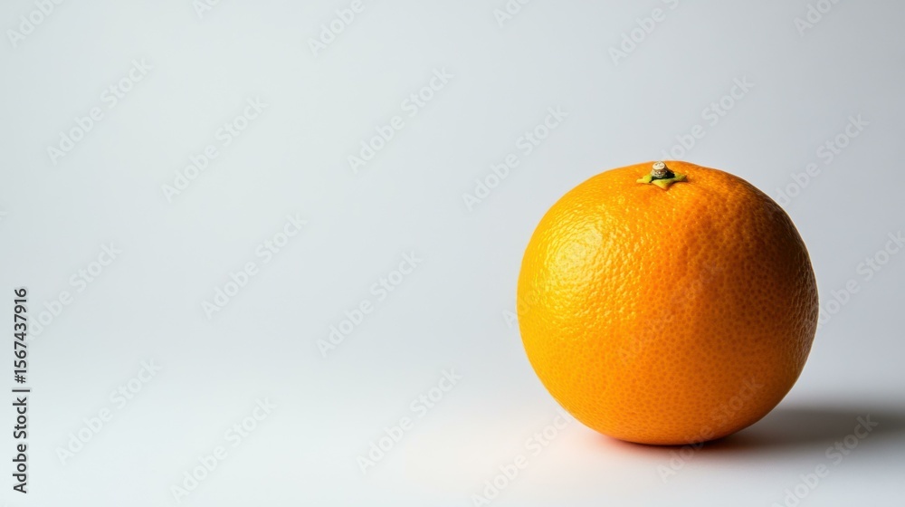 Poster orange sitting indoors on simple background during daytime