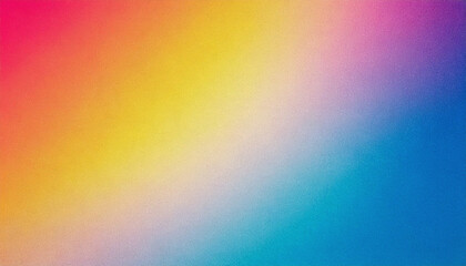 A bright rainbow gradient background in warm colors