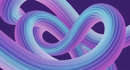 Fluid abstract artwork with swirling bands of purple and blue