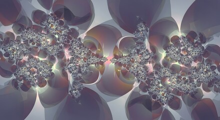 Fractal render with amorphous shapes and intricate details