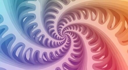 Fractal tunnel with gradient colors