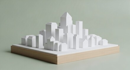 Fototapeta premium 3d render of a modern building