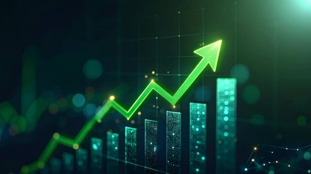 Growing chart graphic design
