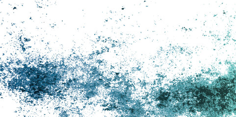 Blue paint splatter, texture, white background, A smooth transition from blue to white with a grainy texture