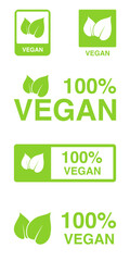 vegan label icon, 100 percent vegan badge,vegan symbol, vegan product logo, plant-based icon, eco vegan design