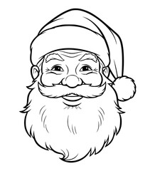 Inspired Santa Face Line Art