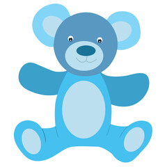 Cute cartoon hand drawn vector teddy bear clipart.