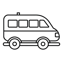 Airport shuttle icon. Monochrome simple sign from airport elements collection. Airport shuttle icon for logo, templates, web design and infographics