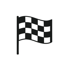 Checkered Flag: Race Finish Line Graphic, Competition Symbol, Winning Icon