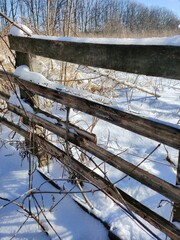 wooden bridge over river