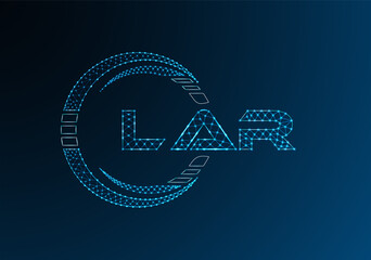 LAR low poly letter logo vector design. LAR lower poly logo design. Low poly logo.