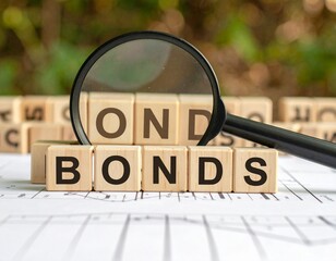 close up of a wooden letters with the word Bonds with magnigying glass Understanding Bonds: Investing for Stable Returns