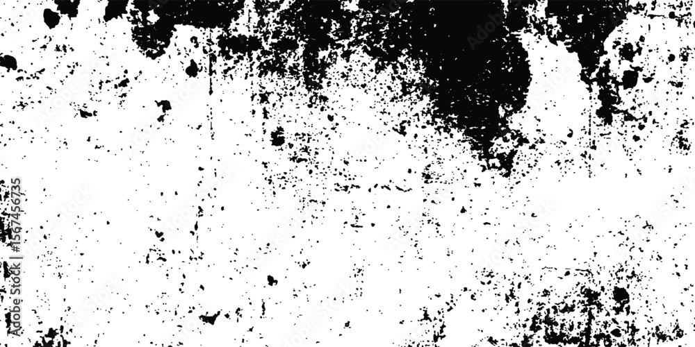 Aufkleber Rustic grunge texture with grain and stains Abstract noise background. Close-up of distressed ink paint texture. Rough black and white distressed vector texture. High-resolution, Abstract background. 
