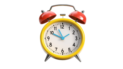 alarm clock on white background