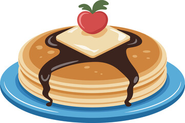 Sweet Pancake Transparent isolated vector