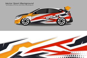 Obraz premium Car wrap graphic racing abstract background for wrap and vinyl sticker premium EPS 10