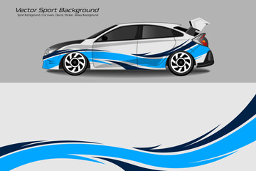 Car wrap graphic racing abstract background for wrap and vinyl sticker premium EPS 10