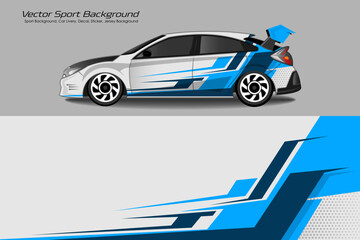 Car wrap graphic racing abstract background for wrap and vinyl sticker premium EPS 10