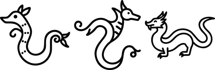 Naklejka premium Abstract floral black and white background with a funny cartoon cat octopus tattoo design