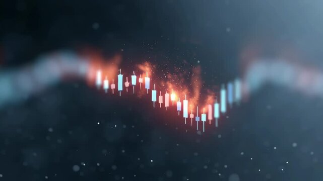 An artistic visual metaphor of fear of missing out in trading, highlighting emotional stress, rapid decisions, and risky market movements.