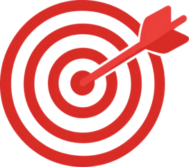 Red Target with Arrow Centered
