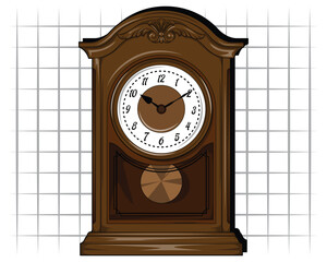 Table Clock Vector Illustration Drawing
