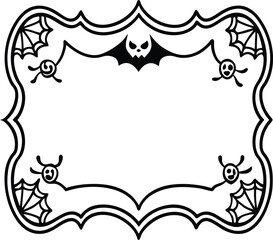 Halloween Classical baroque ornament. decorative element filigree. Vector