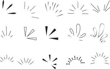 Black and white line art icon set vector illustration icon design 