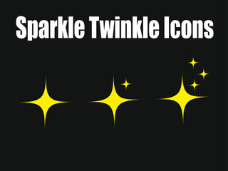 Sparkle Twinkle Icons Vector Illustration