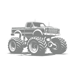 Monster Truck Hand-drawn Illustration