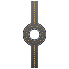 3d winding road on a white isolated background. Road way location infographic template, simple curved road vector illustration	
