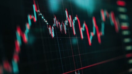 Stock market graph, dramatic decline