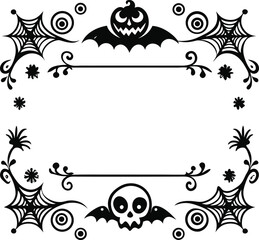 Halloween Classical baroque ornament. decorative element filigree. Vector